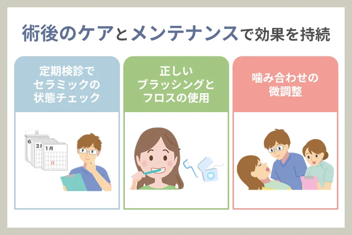 術後のケアとメンテナンスで効果を持続